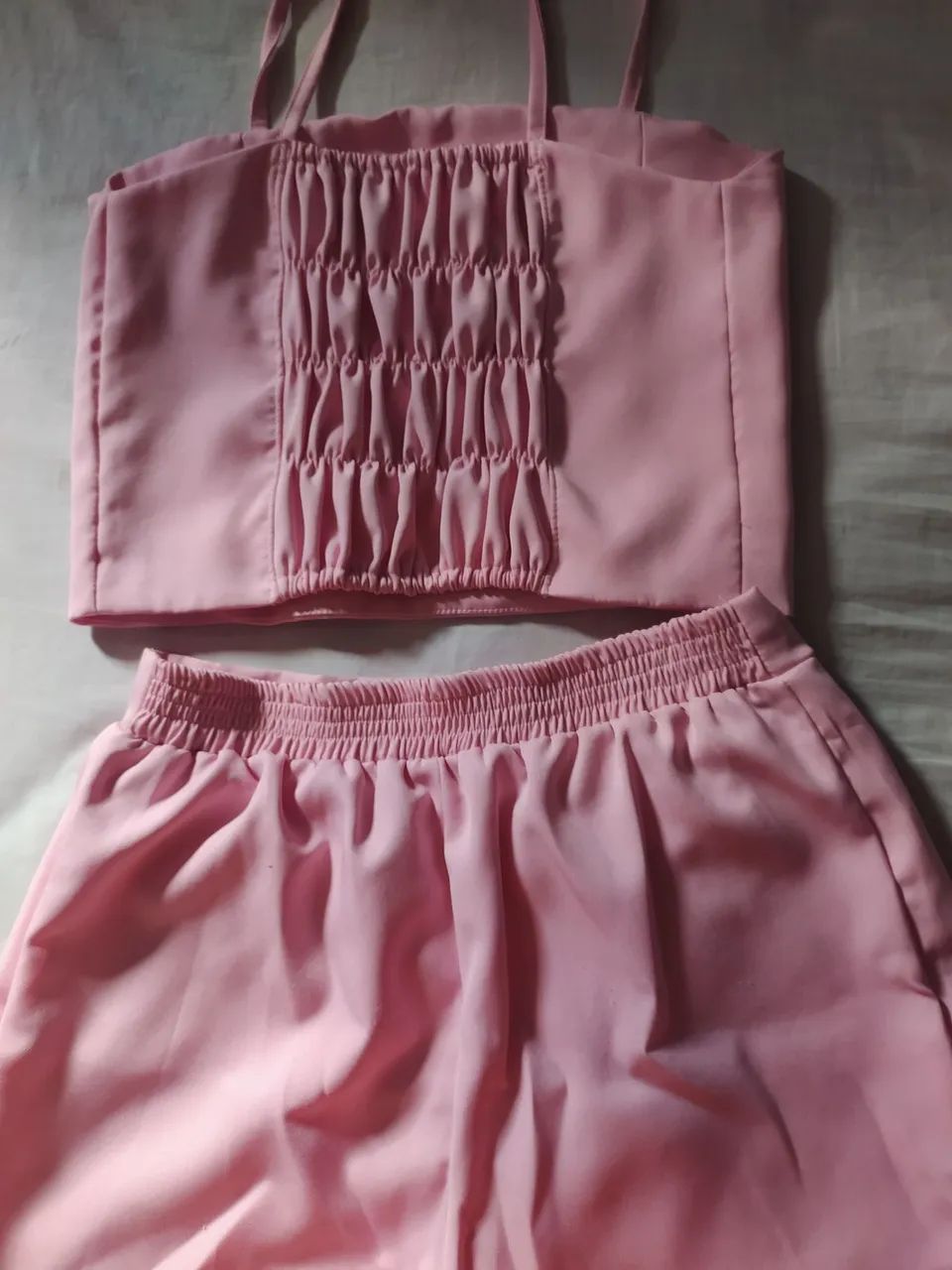 Conjunto Infantil Rosa - Shorts e Top - Foto 2