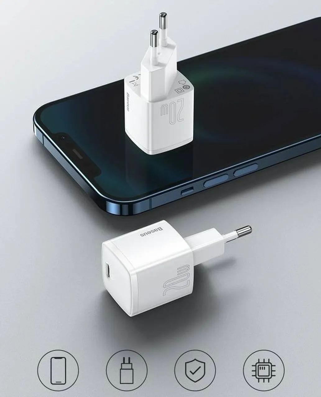 Carregador Baseus Mini 20W Tipo-C - Foto 3
