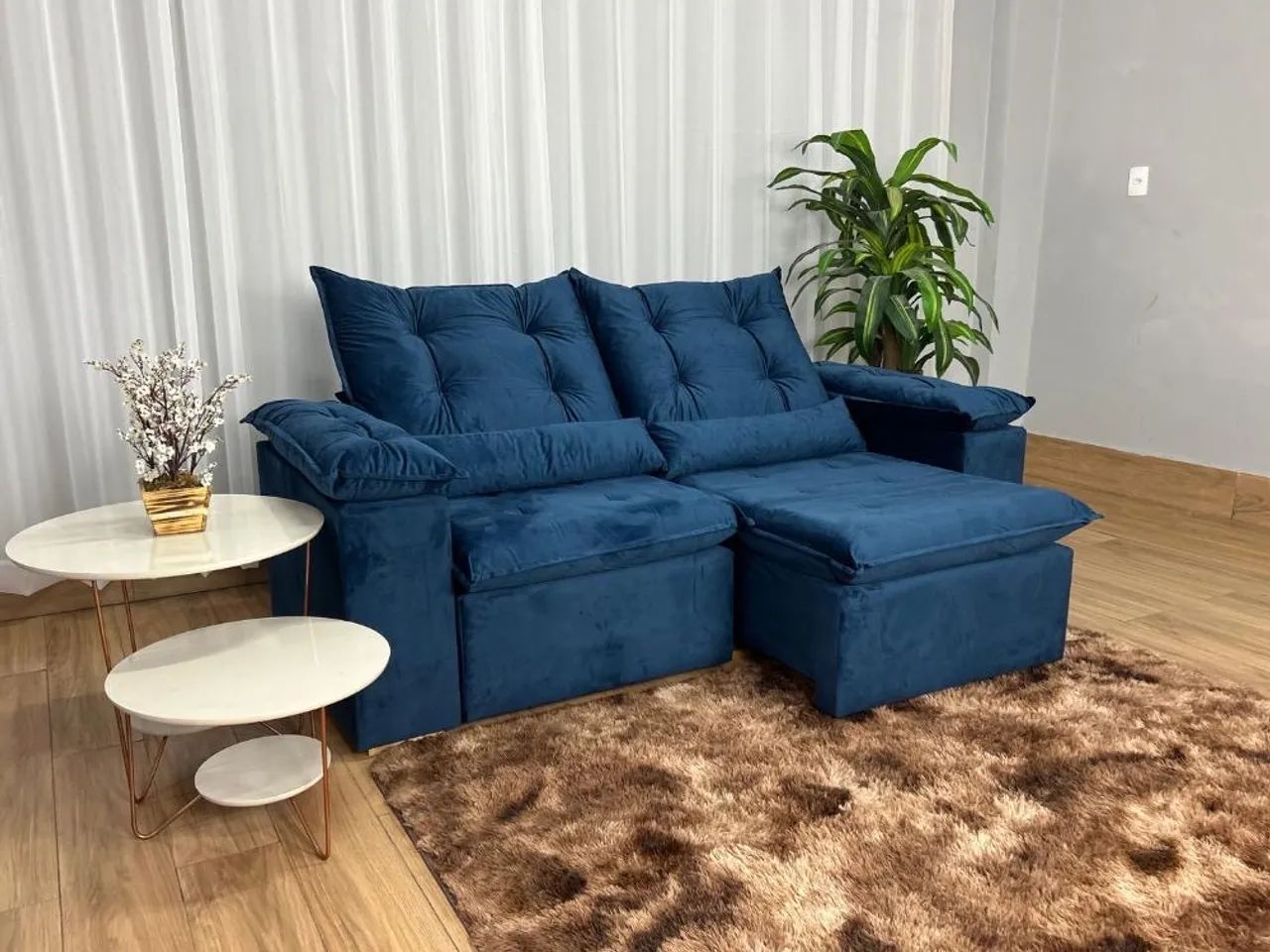 Sofá Retrátil Reclinável Ibis 2.00m Veludo- Entrega Rápida - Foto 3