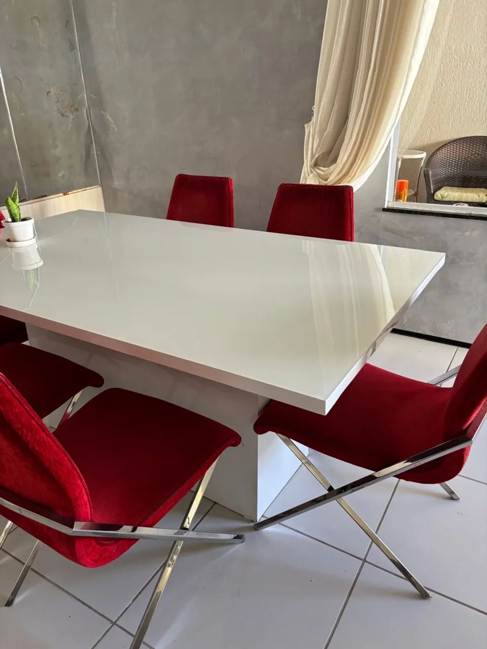Conjunto cadeiras de sala da jantar mesa Brinde   - Foto 4
