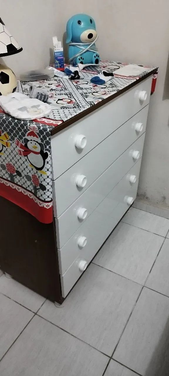 Penteadeira Branca com 5 Gavetas