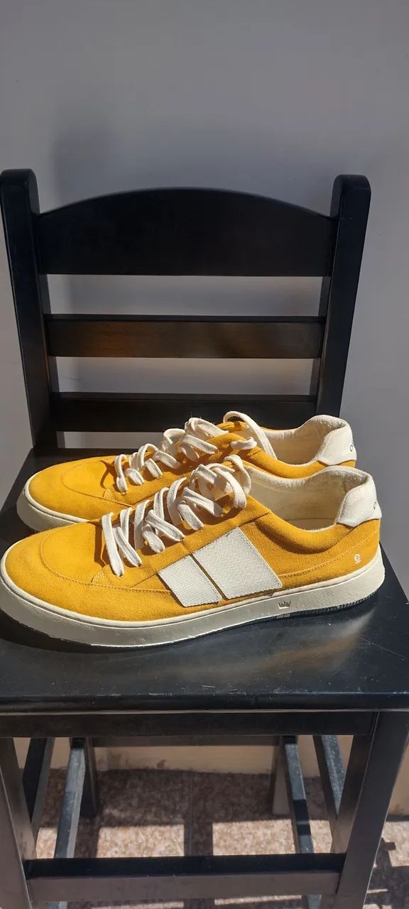 Tênis Osklen Canvas Amarelo original  - Foto 5