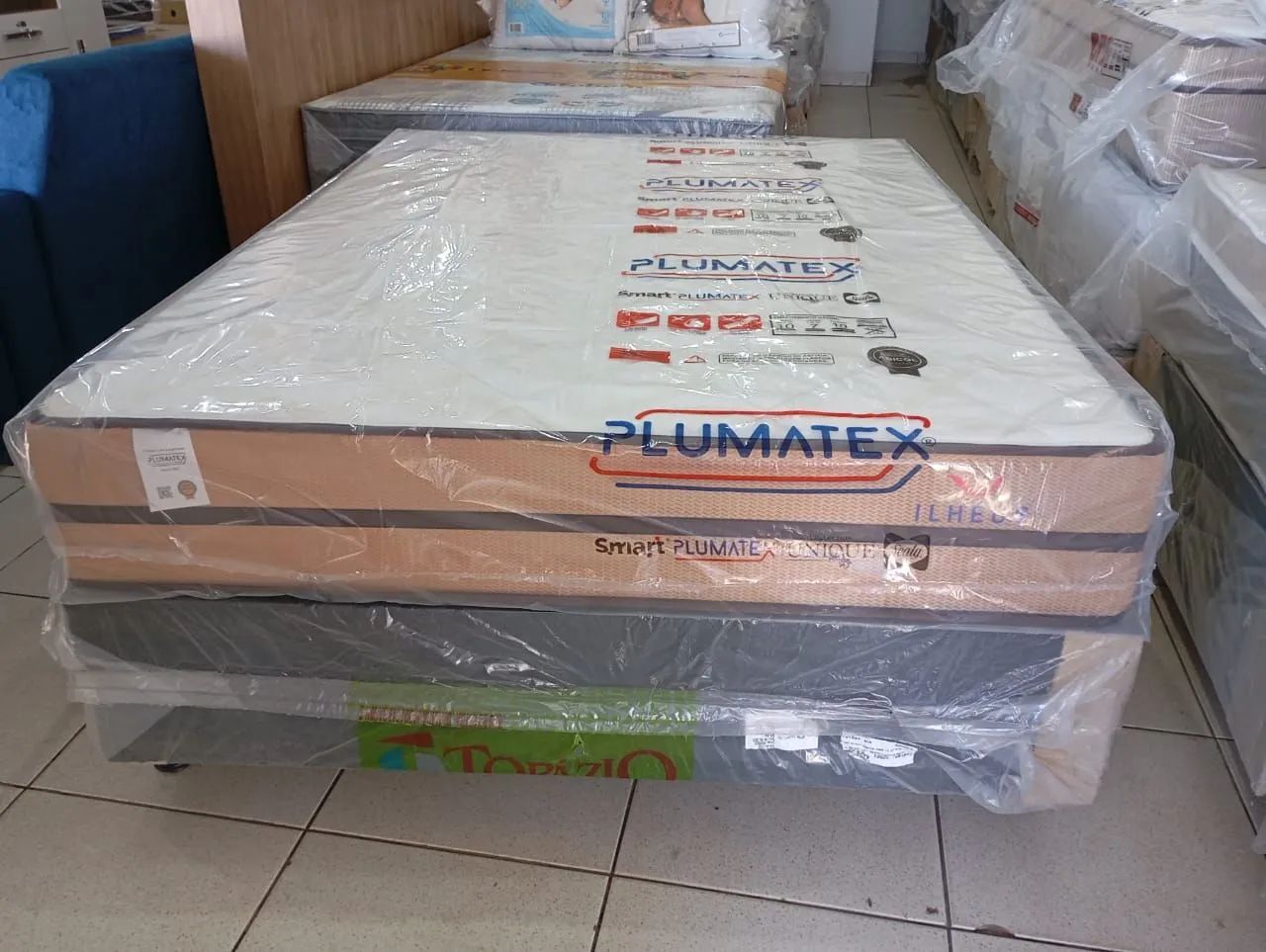 Cama box casal base mais colchão de mola ensacada com 25 cm  - Foto 3