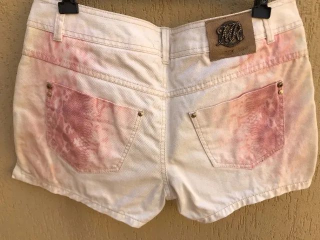 Short Off White E Rosa Da Morena Rosa - Foto 4