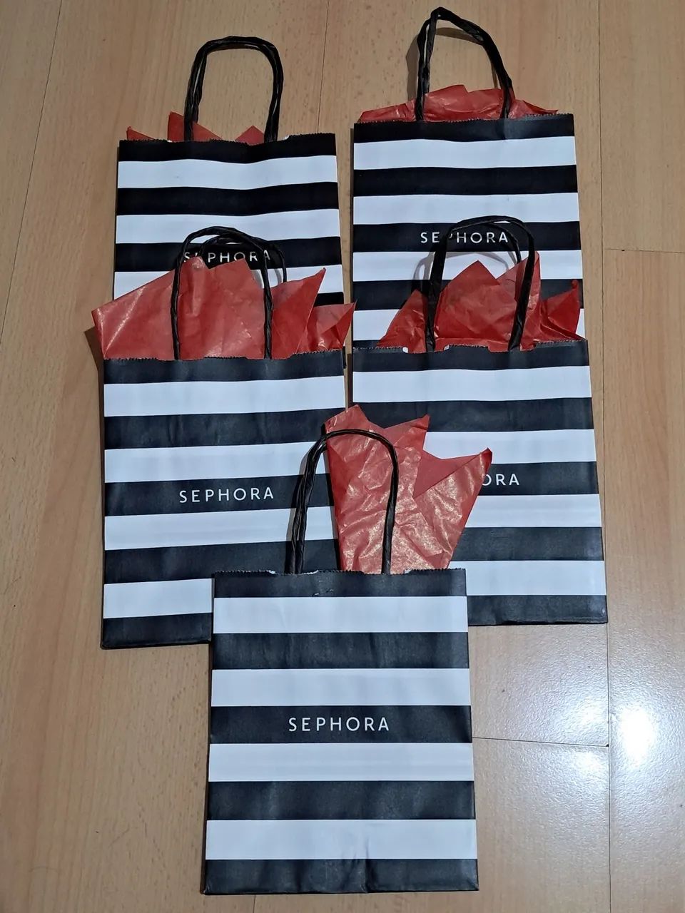 Kit 5 sacolas Sephora 