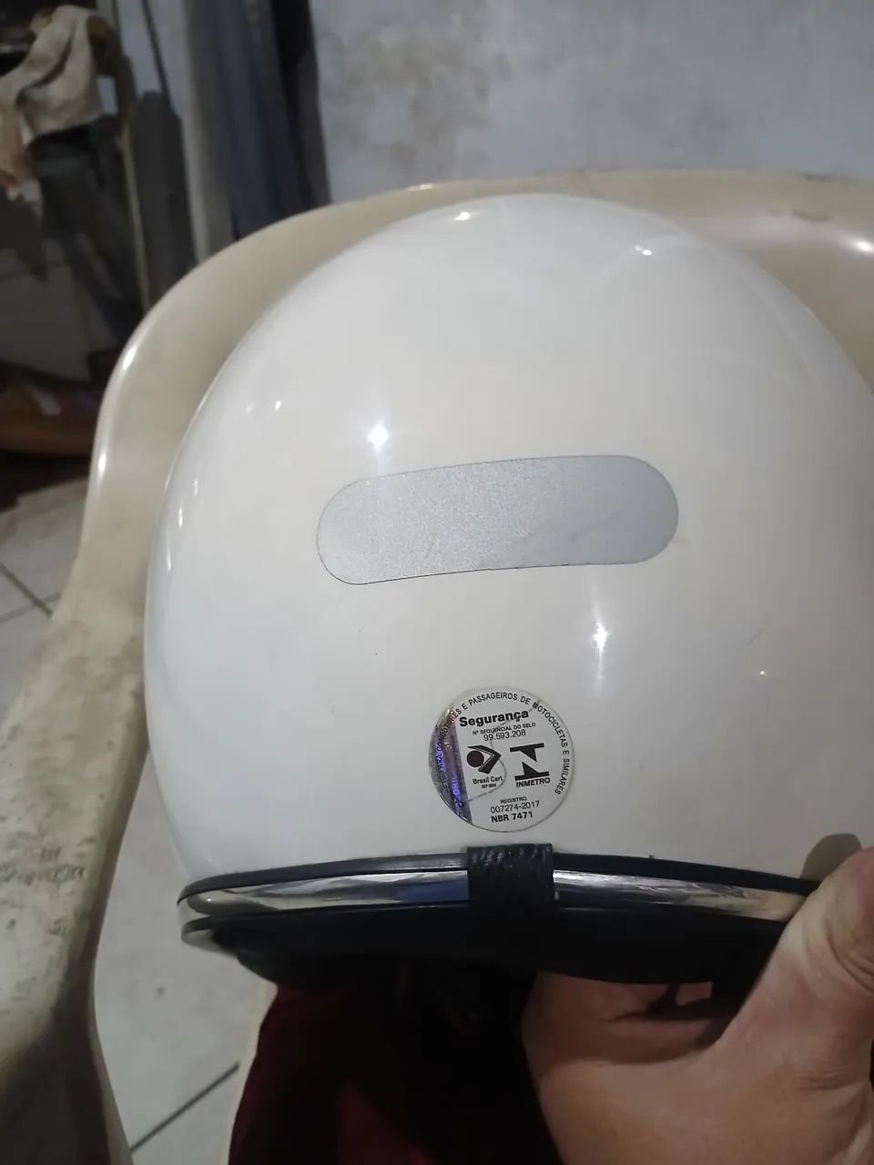 Capacete Branco - Tamanho xl - Foto 4