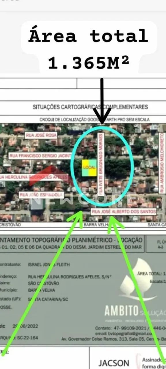 Lote em Herculina Rodrigues Afeles - São Cristóvão - Barra Velha/SC