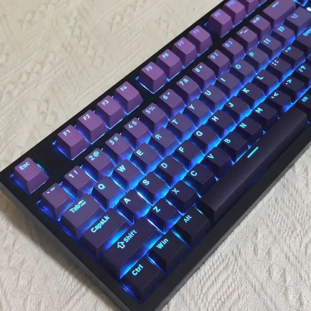 Teclas Gradiente Roxas Pbt Double Shot Para Teclados Mecânicos - Foto 5