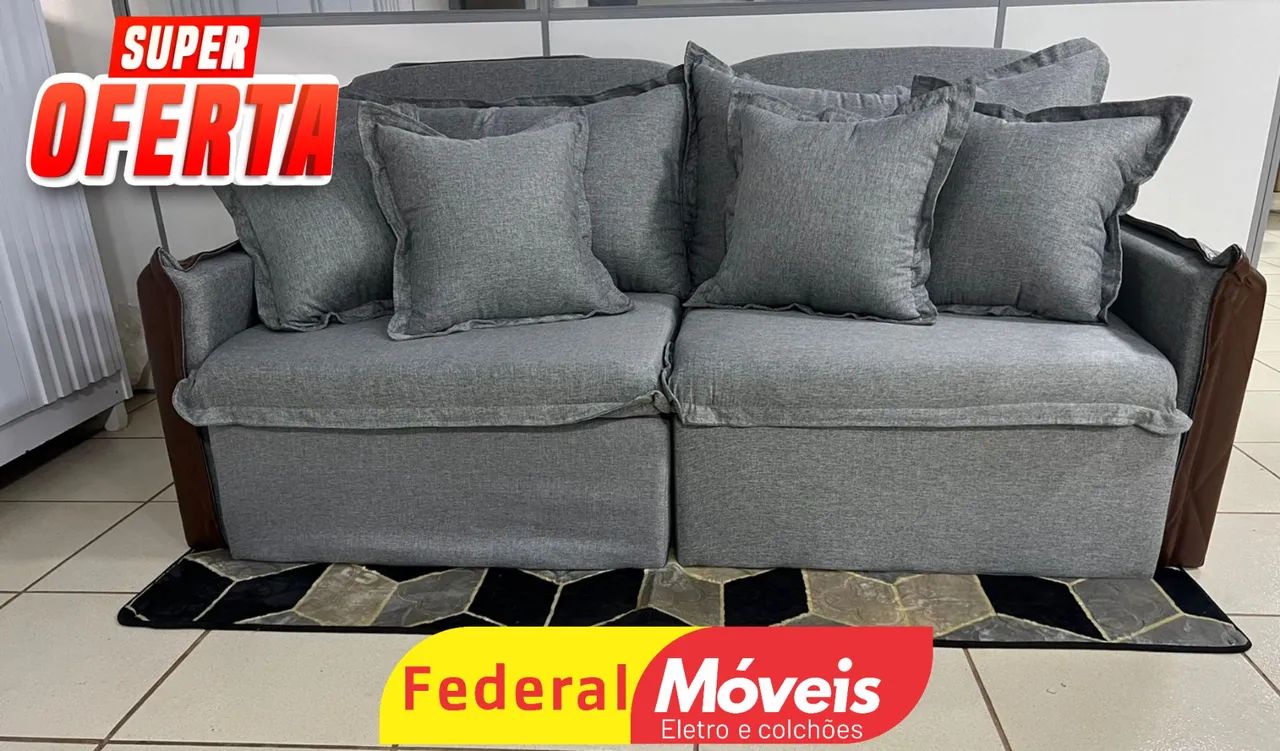 Sofá Cama em Linho 2,00m Lançamento - Entregamos