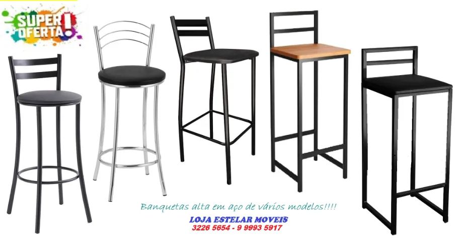 Renove sua cozinha com banquetas lindas e reforçadas!
