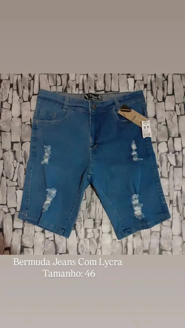 Bermuda Jeans com Lycra