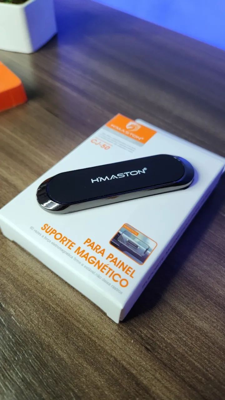 Suporte magnetico ima para celular Hmaston CJ-50 Com 2 discos Neodimio Universal Imã Carro - Foto 3