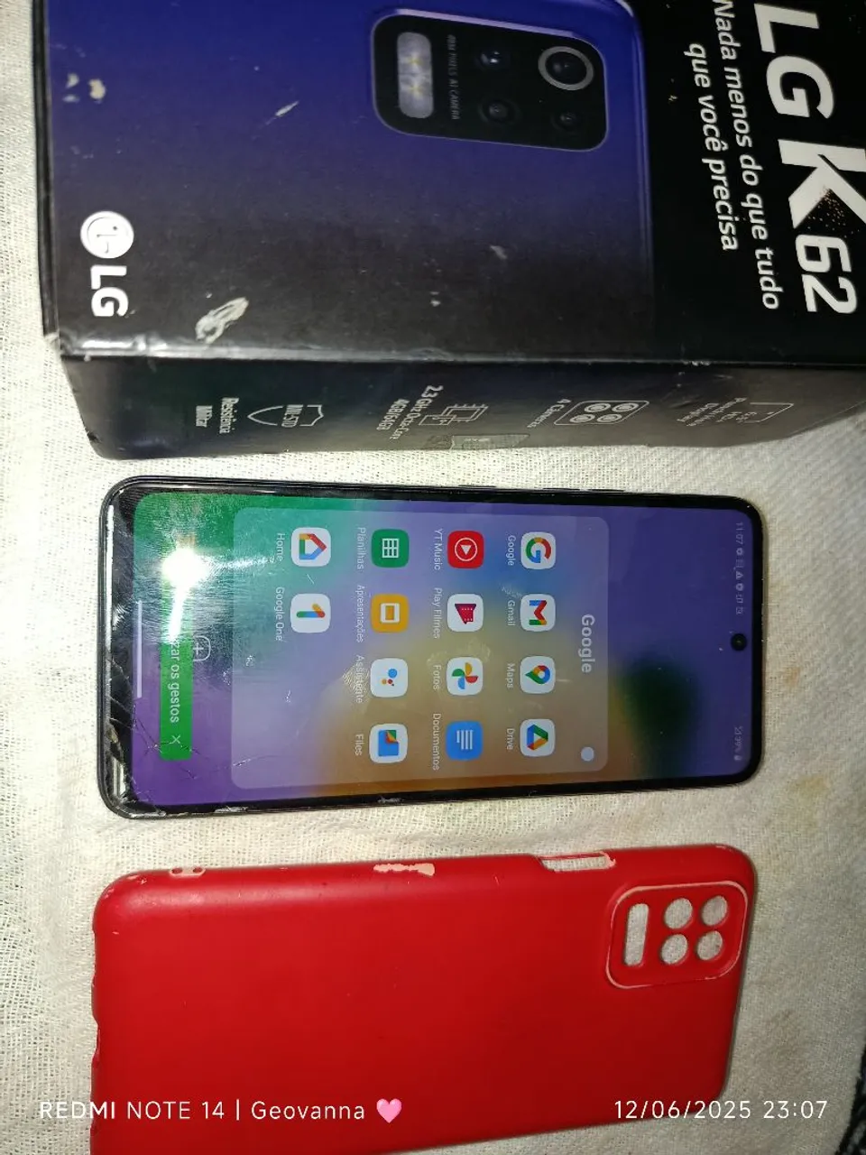 LG k62 64 gb trincado mas funciona normal