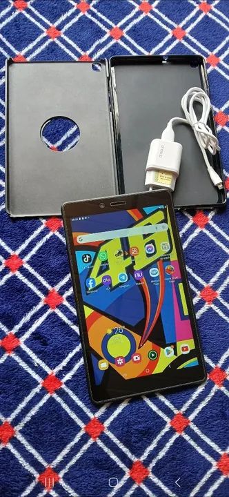 Galaxy Tab A 8.0 Tablet Samsung 32Gbs Wi-Fi pelicula capa e Carregador