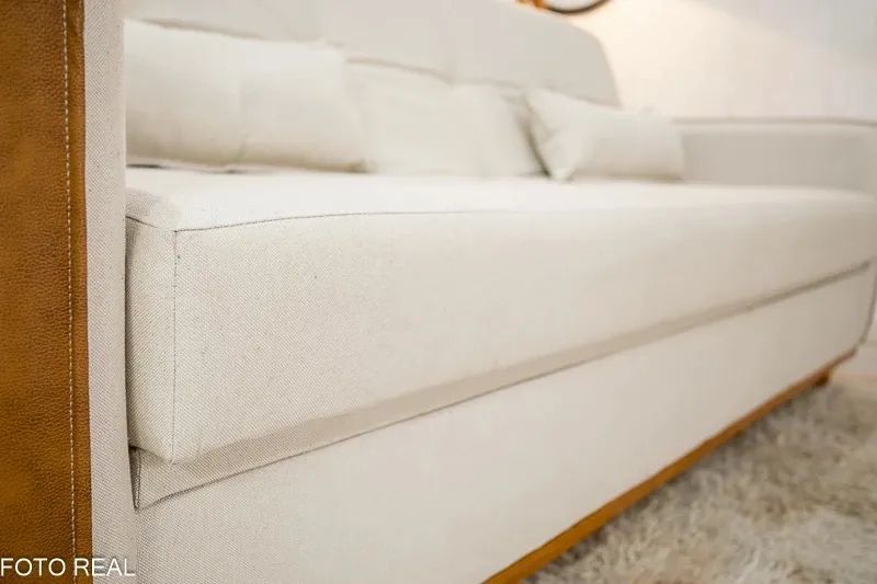 Sofá Cama Ipanema Baú Linho Larg. 2.05m- Entrega Rápida - Foto 3