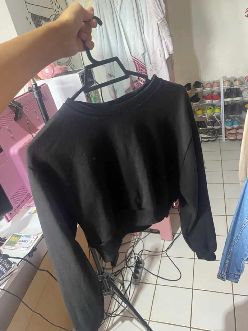Blusa de Moletom Cropped