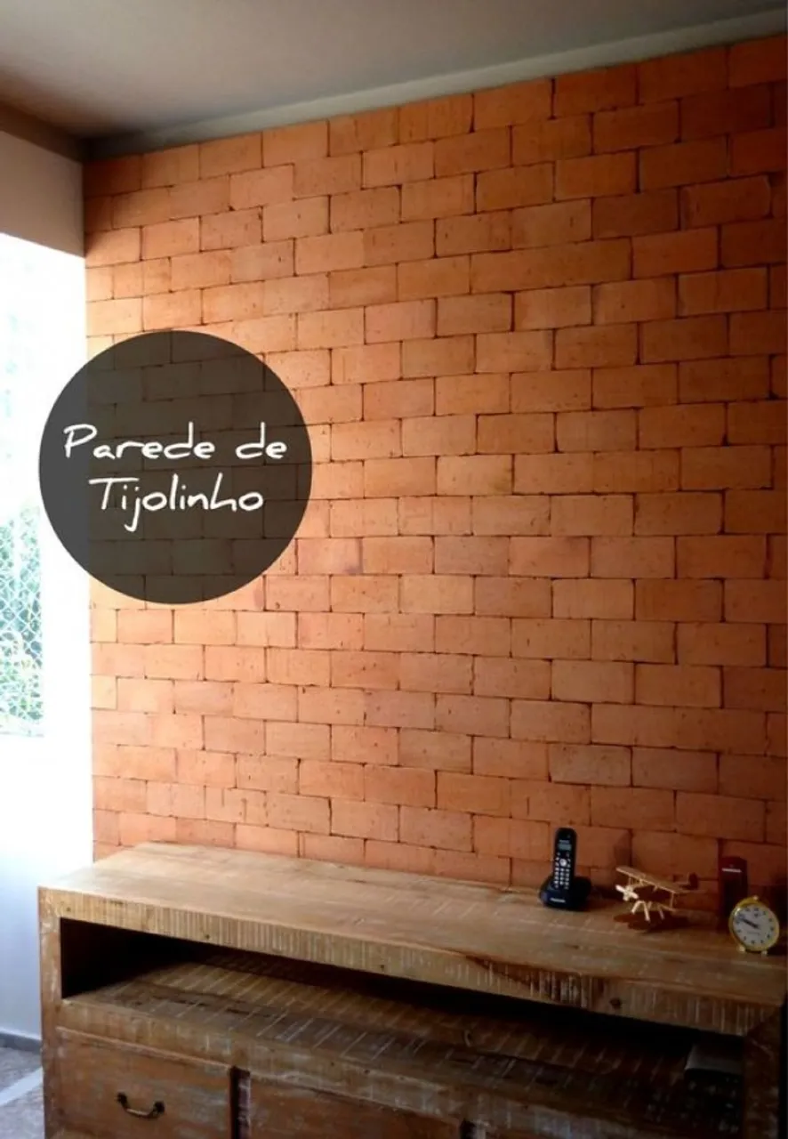 Tijolinhos rústicos para decoração, do fininho, fácil aplicação e preço por metro quadrado