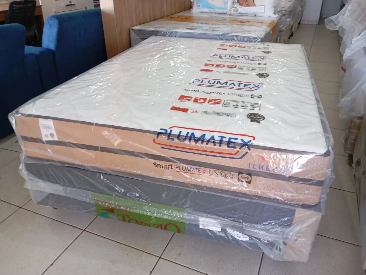 Cama box casal base mais colchão de mola ensacada com 25 cm  - Foto 4