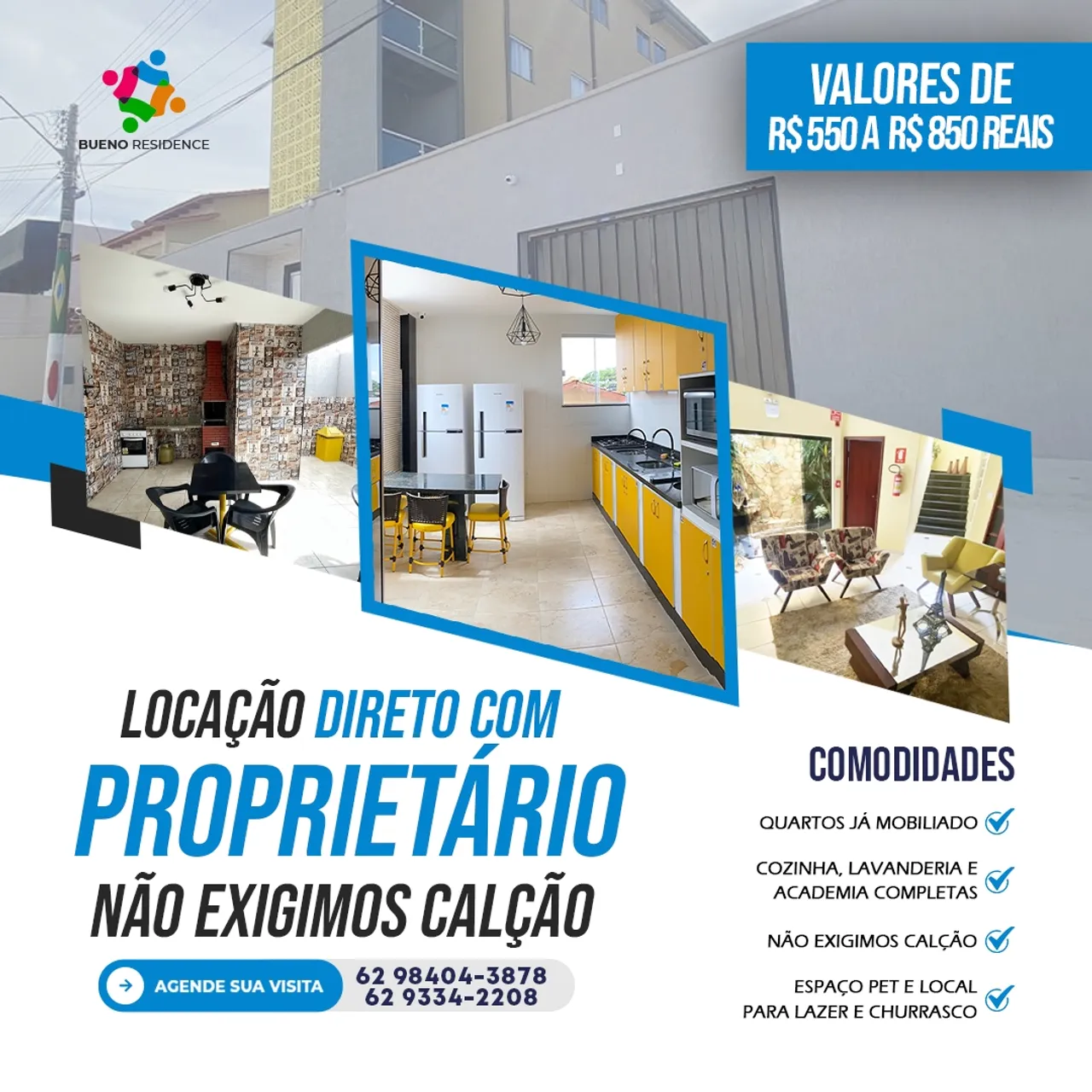 aluguel de quartos individuais para estudantes e trabalhadores - Goiânia - GO