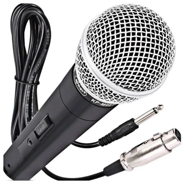 Microfone Profissional Com Fio de 5m Knup KP-0014  - Foto 2