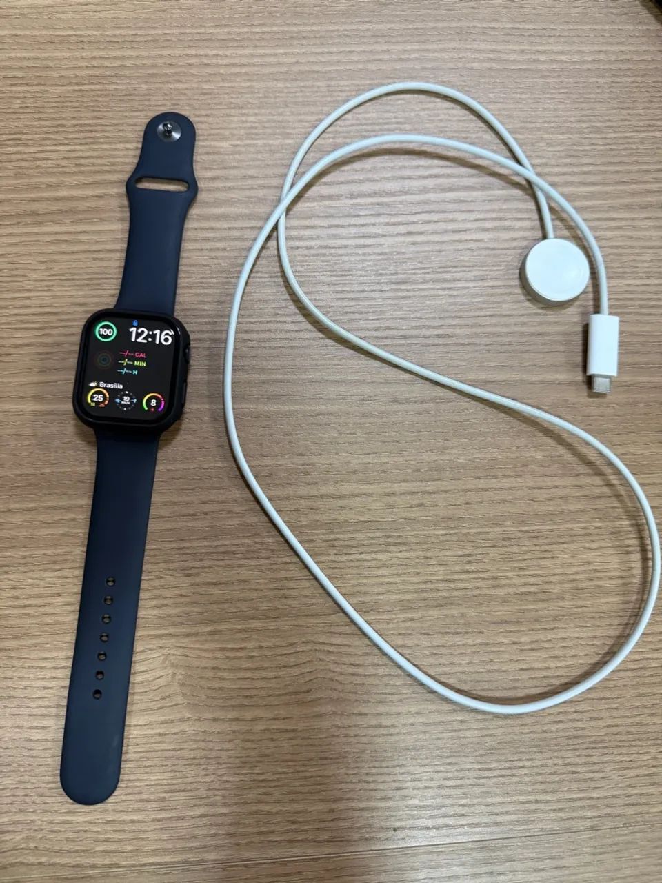 Apple Watch Series 8 45mm Preto GPS 89% Saúde da Bateria - Foto 5