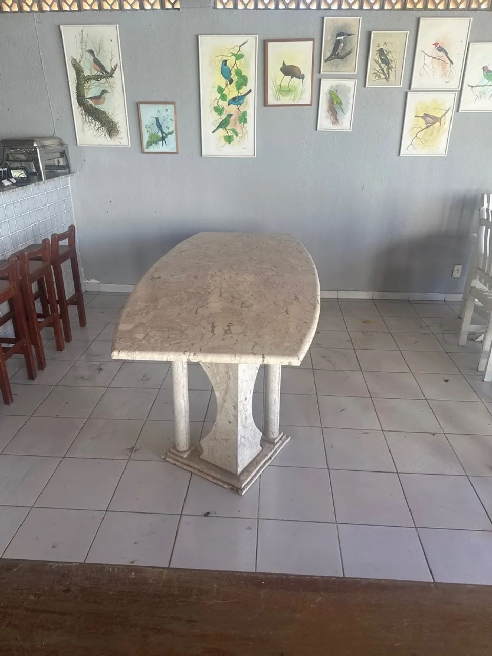 Mesa em Mármore Travertino Romano - Foto 2