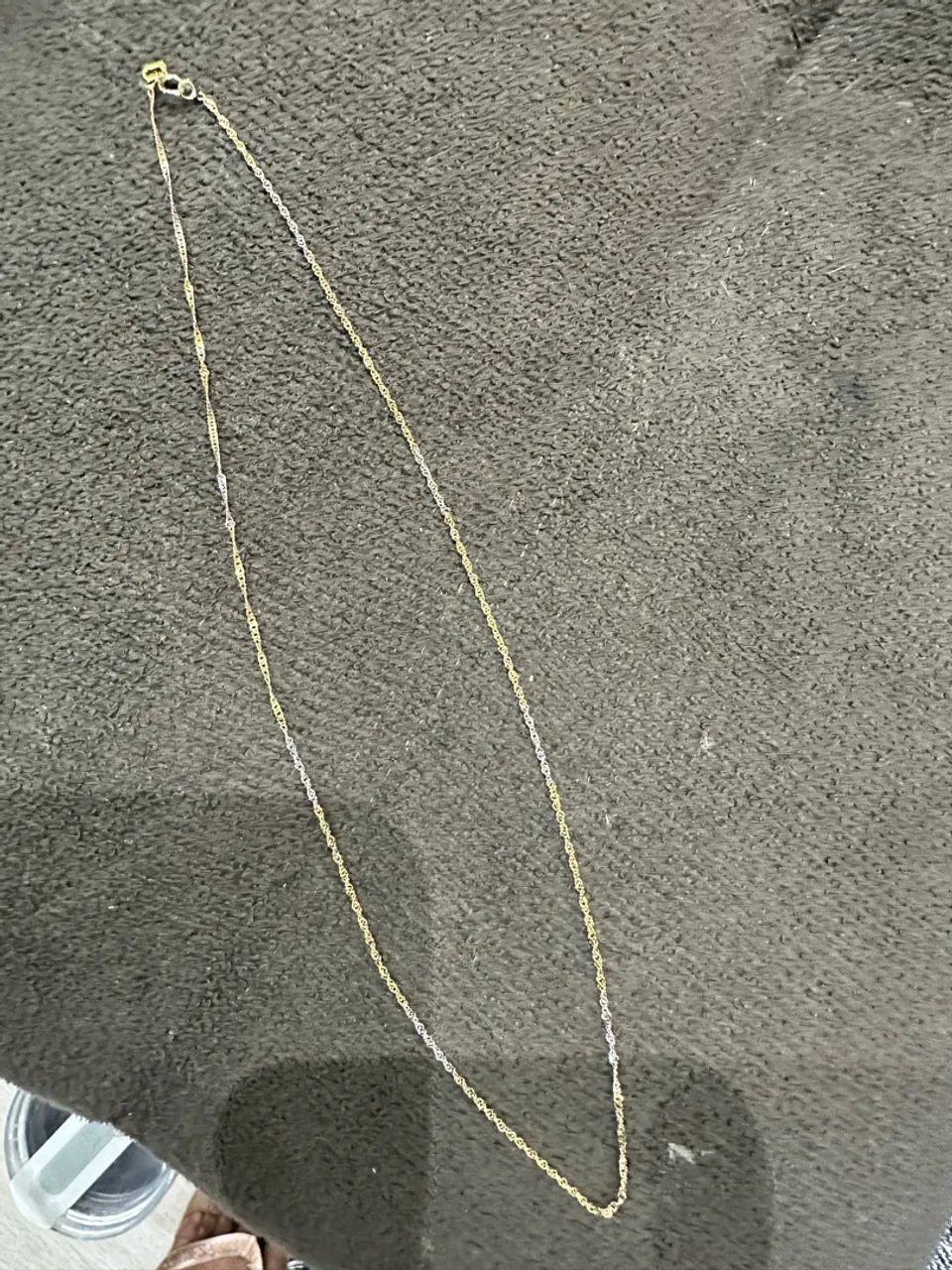 Corrente de ouro branco e amarelo 18k  - Foto 4