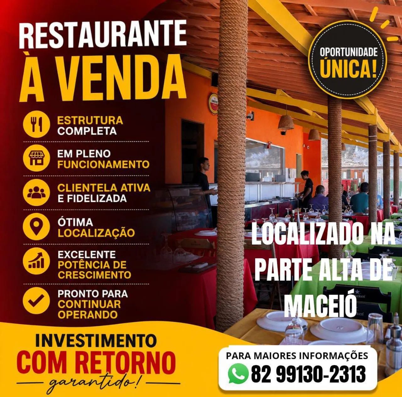RESTAURANTE À VENDA