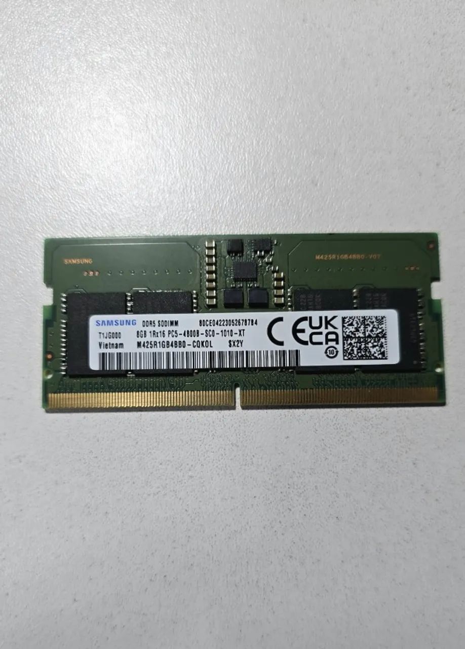 メモリー Samsung DDR5 SODIMM 4800MT 8GB Memória DDR5 8Gb 4800MHz Samsung SODIMM* - Memória RAM - Centro