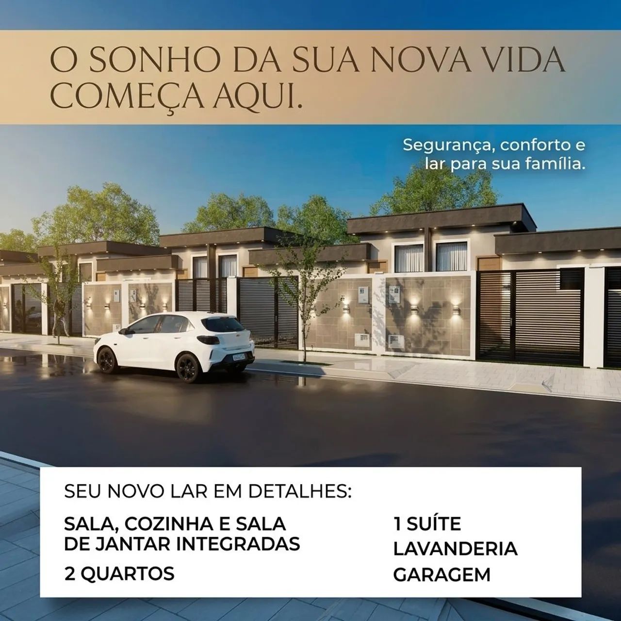Casa Germinada 2 Quartos (1 Suíte) 59m² ? Pronta p/ Energia Solar e Carro Elétrico  - Foto 2