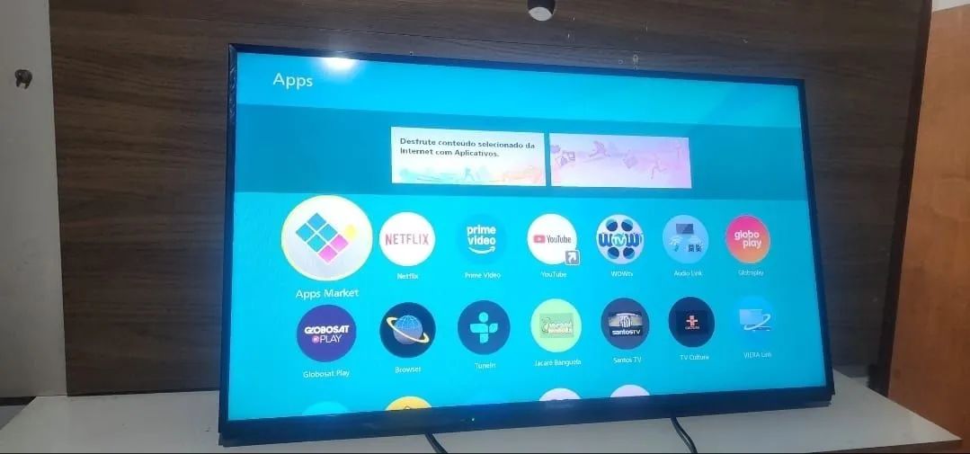 TV 42 polegadas smart com cabo controle todos apss YouTube e Netflix Bluetooth e d mais 