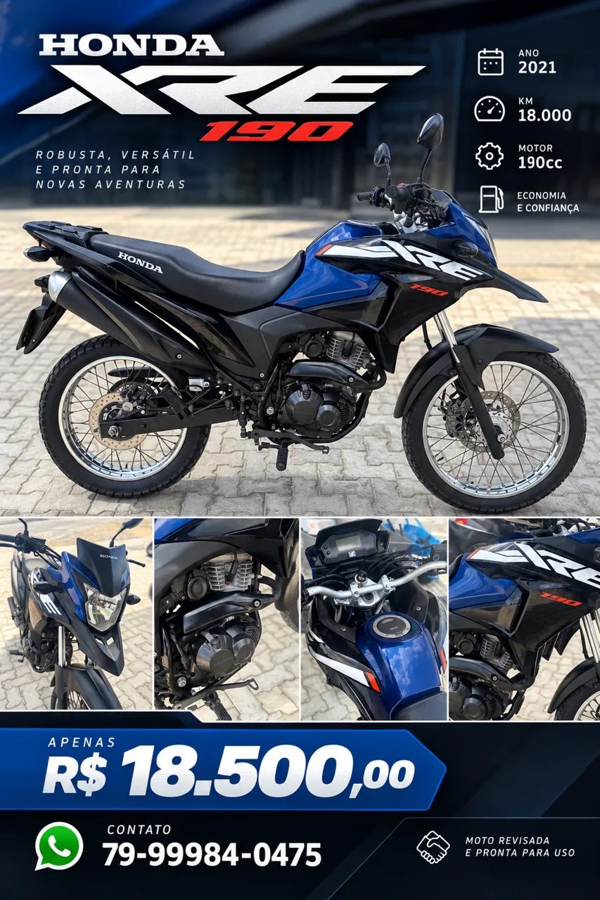 XRE 190 - 2021 - Azul - Itabaiana 