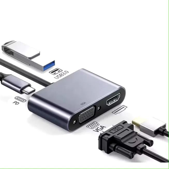 Conversor 4 em 1 VGA, HDMI, USB, PD - Foto 2