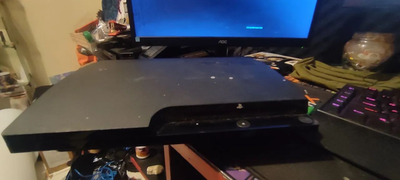 Ps3 slim com defeito sem imagem apenas o console. 