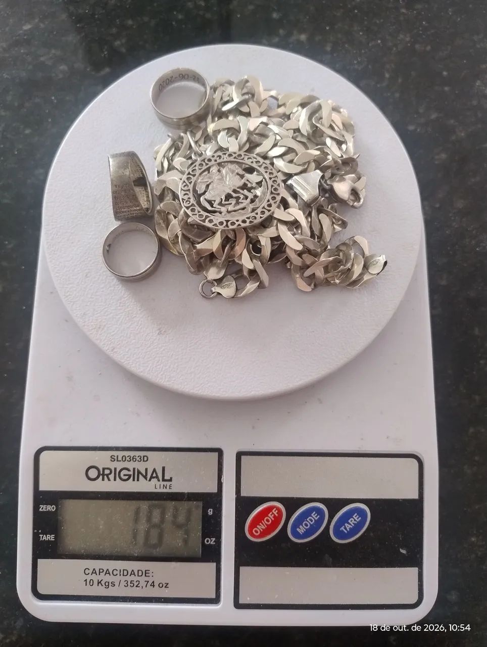 KIT CORDÃO, PULSEIRA E ANEIS DE PRATA - Foto 2