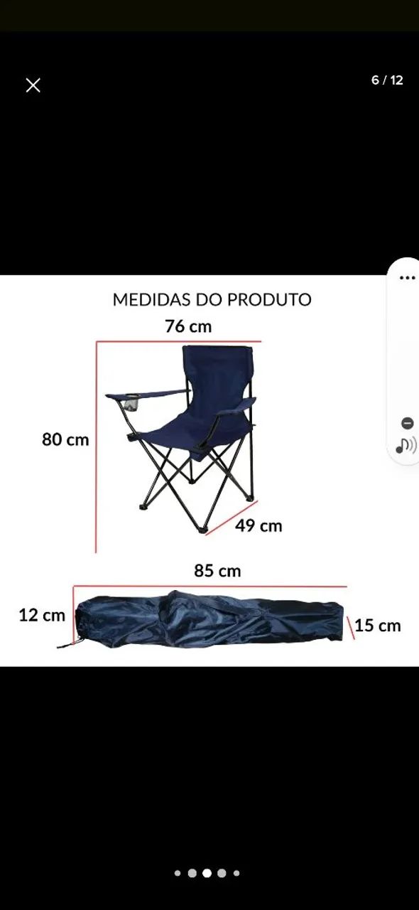 Cadeiras rave acampamento pesca - Foto 2