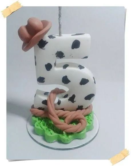 Topos e números de bolo de biscuit  - Foto 5