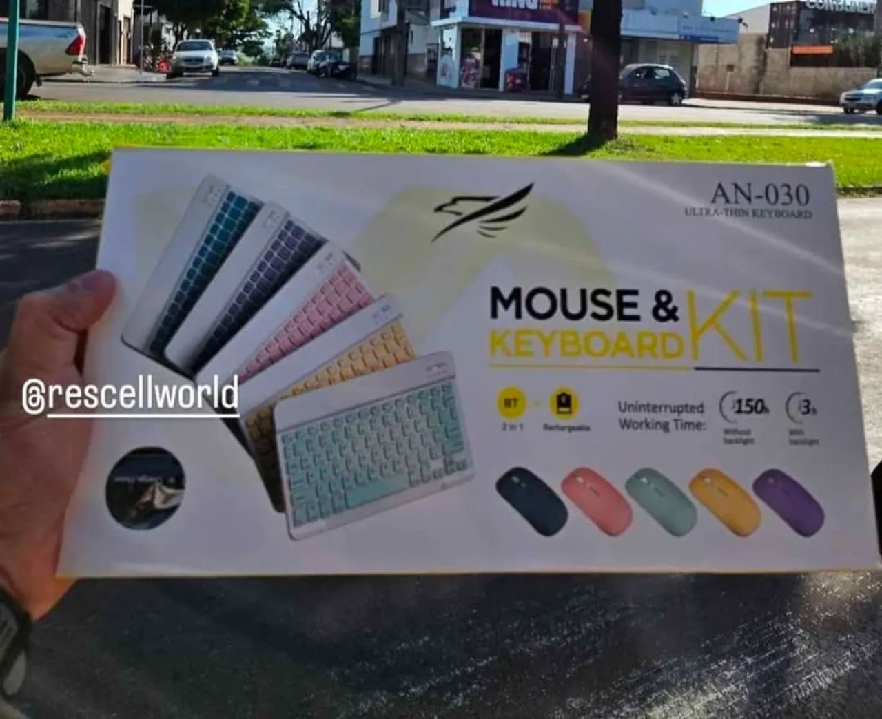 Kit Teclado e Mouse Bluetooth para Tablet.