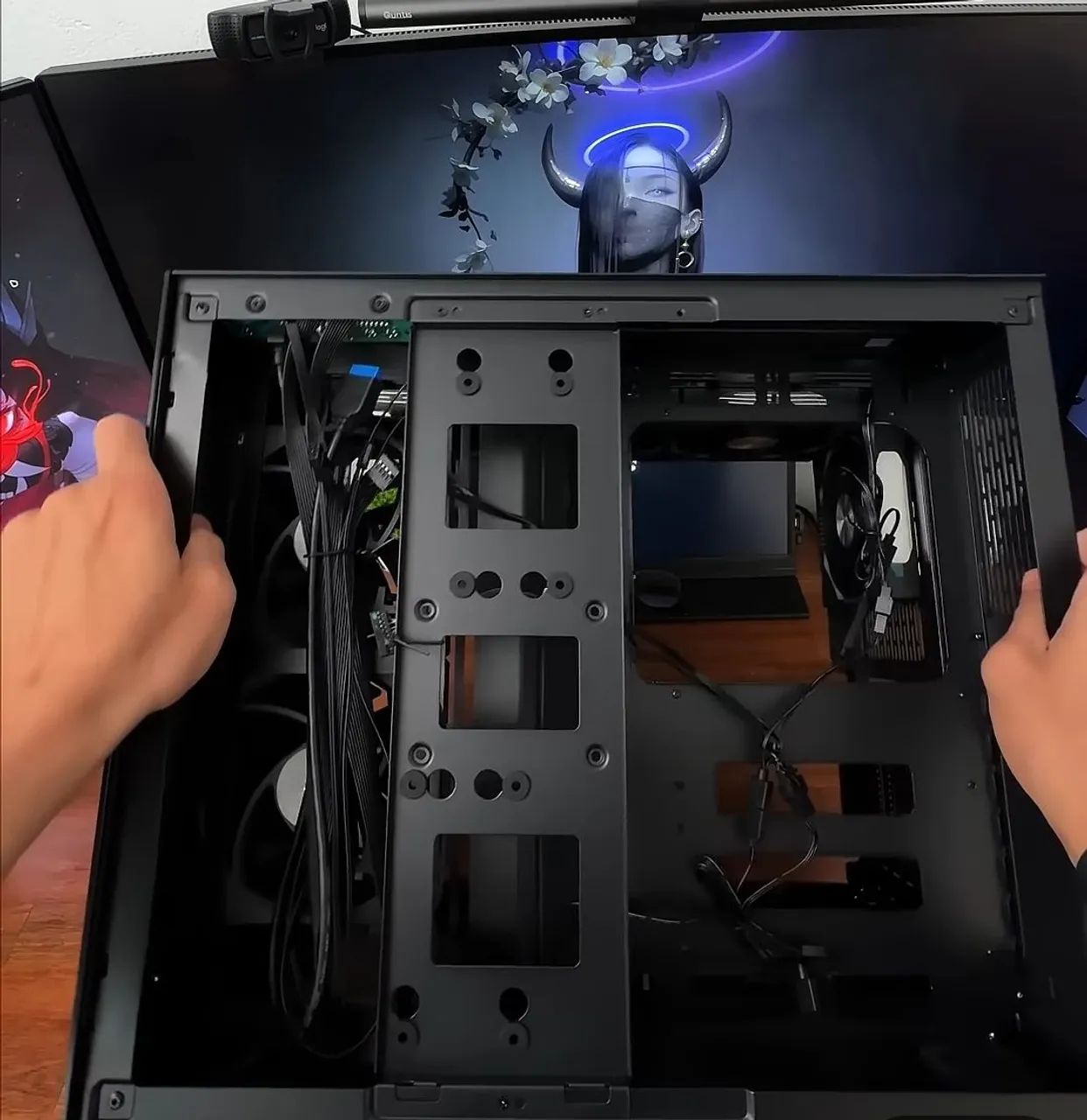 Gabinete gamer Superframe Magic Box com display e 6x fans ARGB novo lacrado  - Foto 4