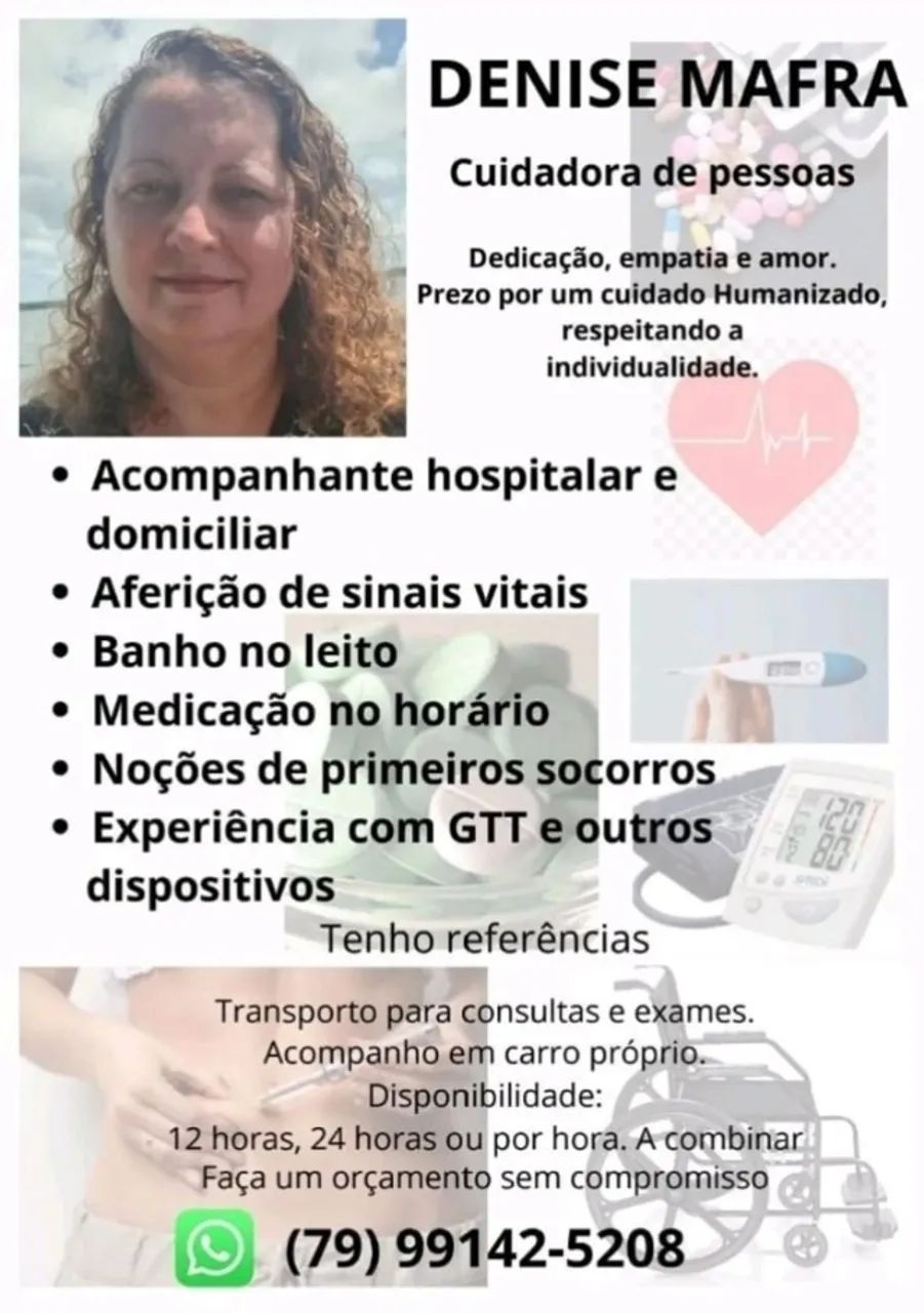 Cuidadora de idosos e crianças 