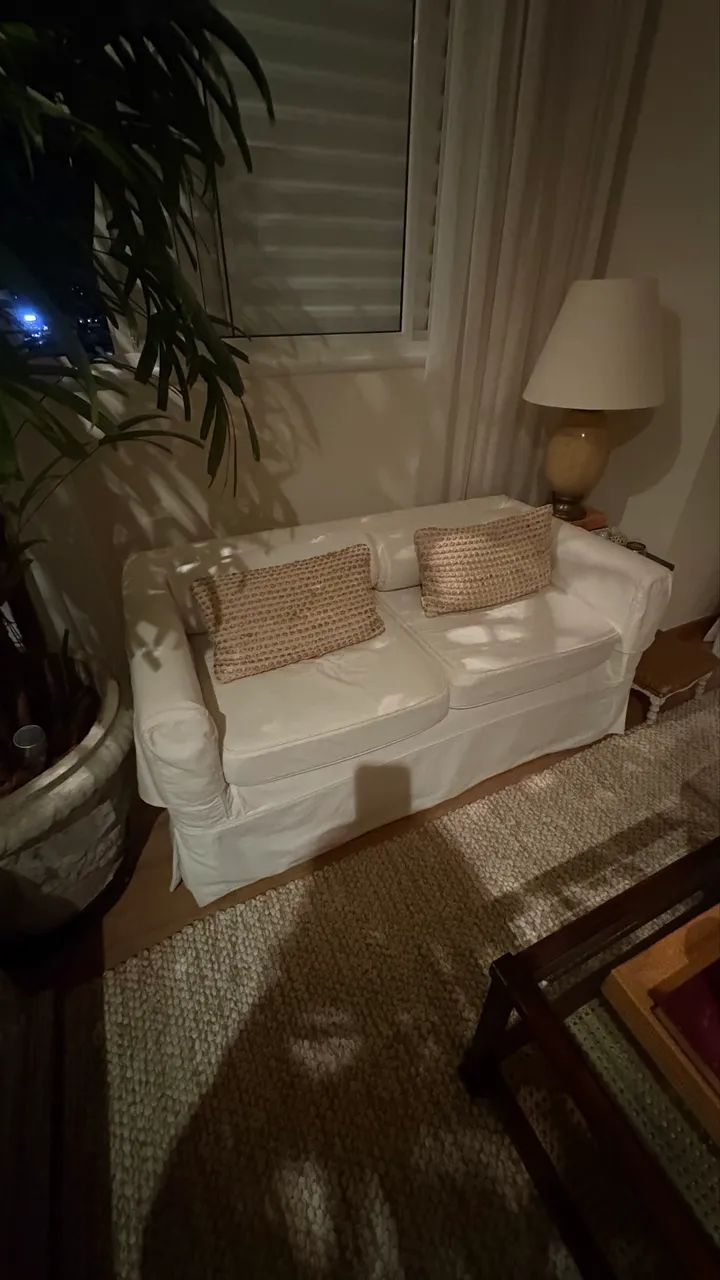 Sofá de dois lugares com capa de brim - Foto 3