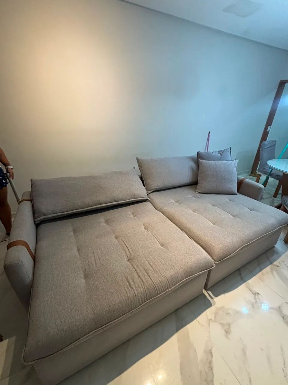 Sofá cama 2,60(5 lugares) de linho  - Foto 3