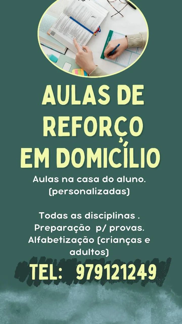 Aulas em domicílio.