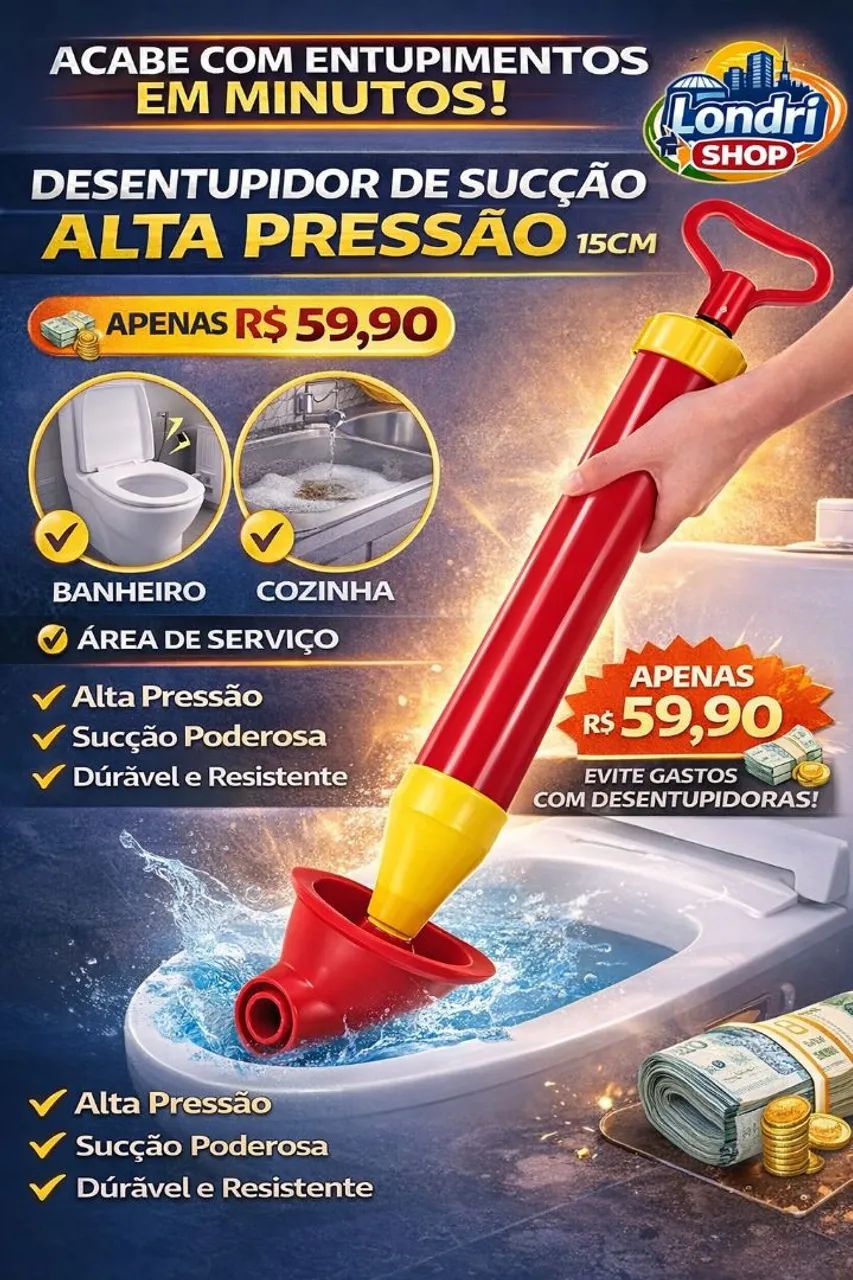 DESENTUPIDOR DE SUCÇÃO ALTA PRESSÃO