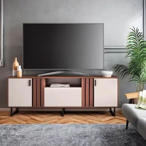 Rack Colibri Juruá com 180 cm de Largura, 3 Portas, Ideal para TV de até 70?