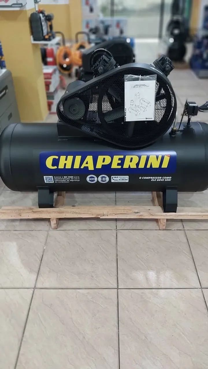 Compressor de ar 250L 175psi motor 5cv industrial Chiaperini - Loja/Nova - Foto 6