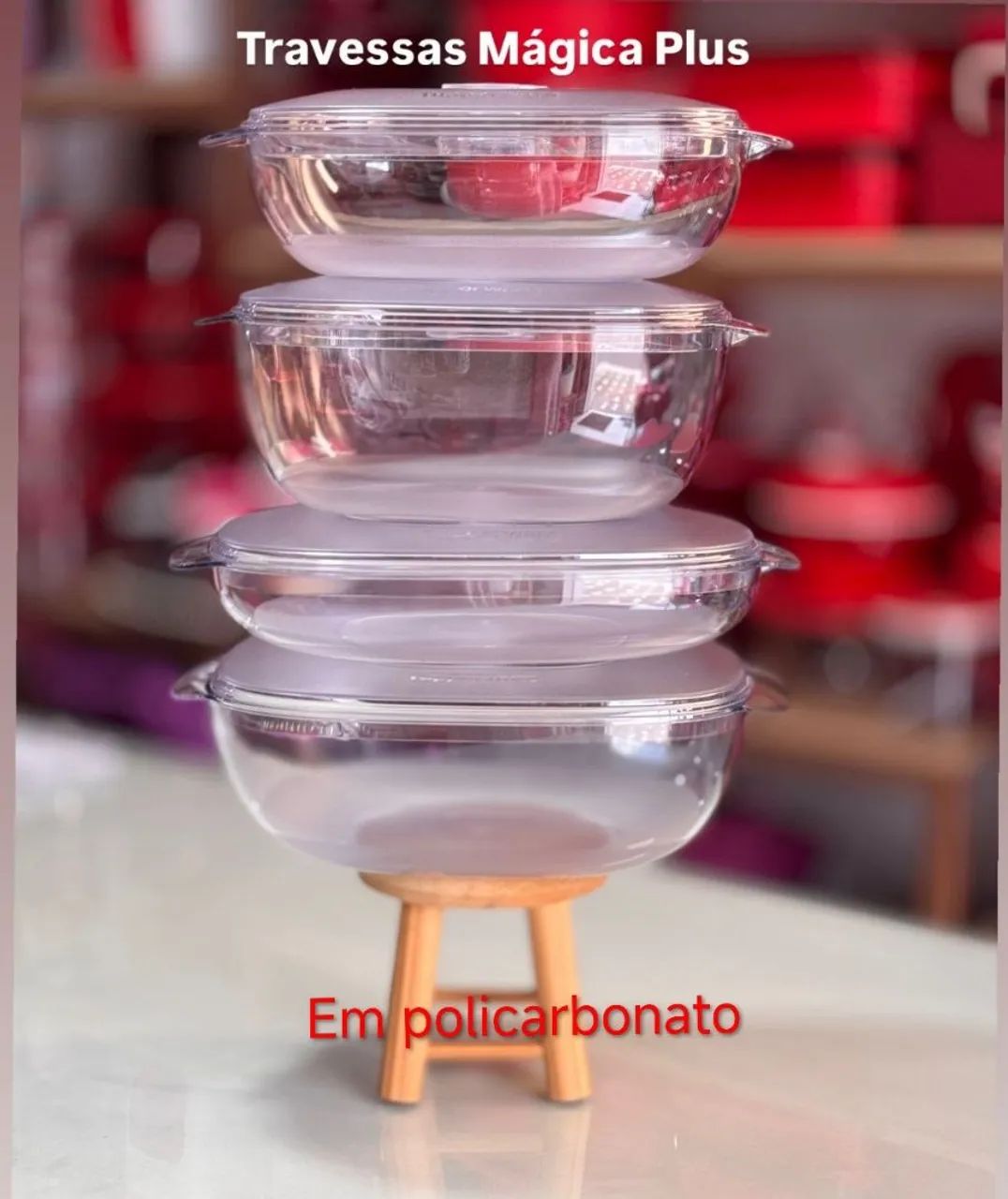 Travessas em policarbonato Tupperware 