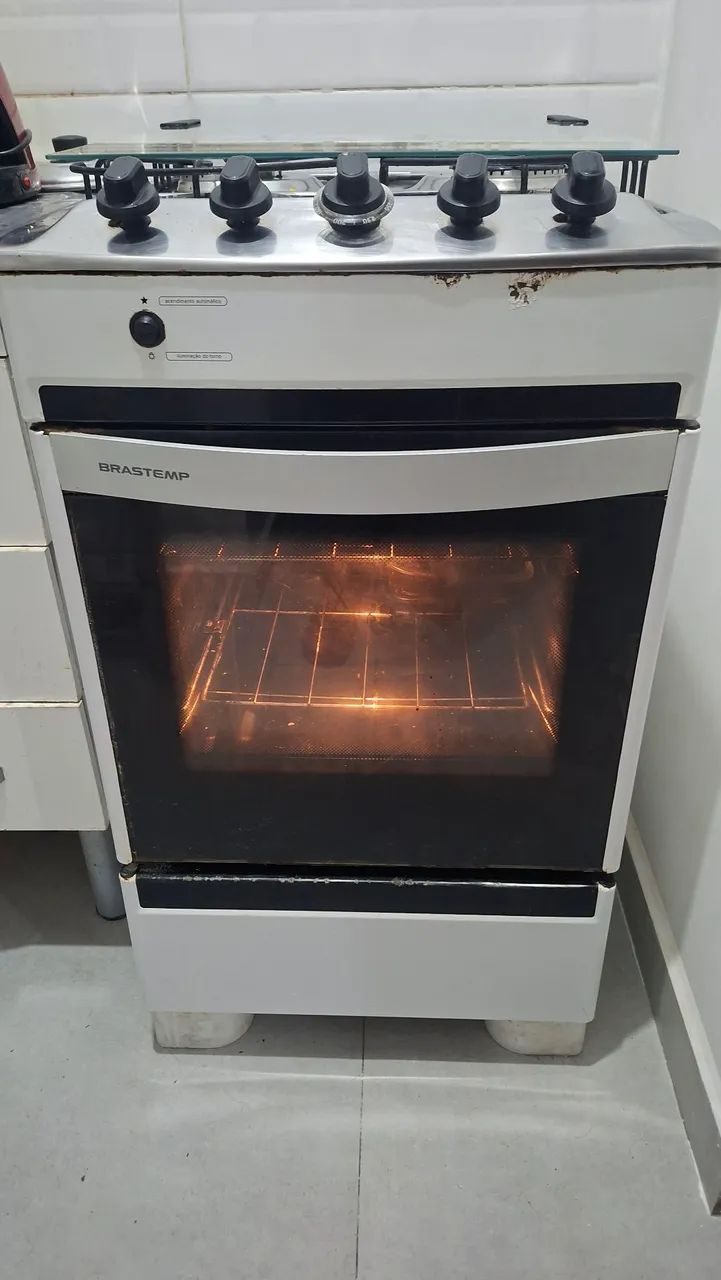 Fogão Brastemp 4 Bocas Branco - Bom Estado e Funcionando Perfeitamente! - Foto 4