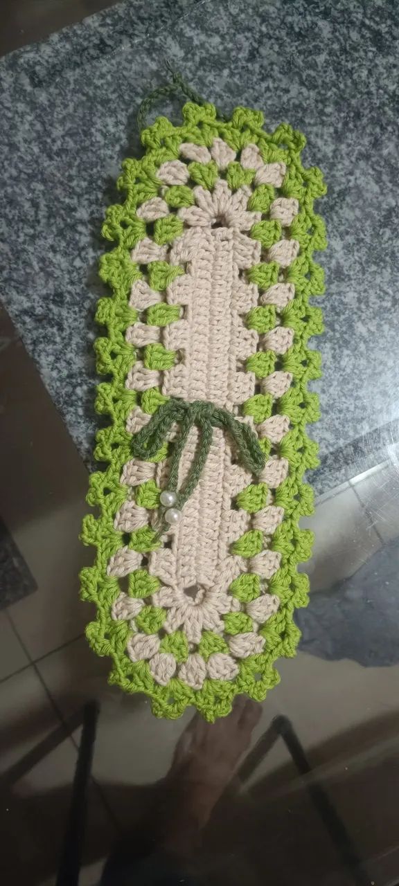 Porta papel higiênico em crochê - Foto 2