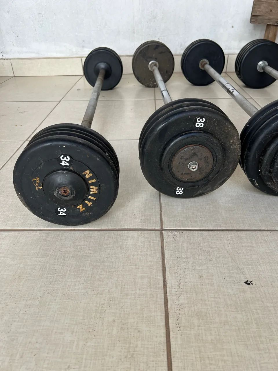 Barra de Academia + Pesos NIMITZ / Barra de ferro / Pesos - Foto 3
